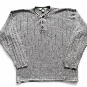 Rare Vintage Jimmy Jazz 90s Henley Knit Sweater Streetwear Collectible